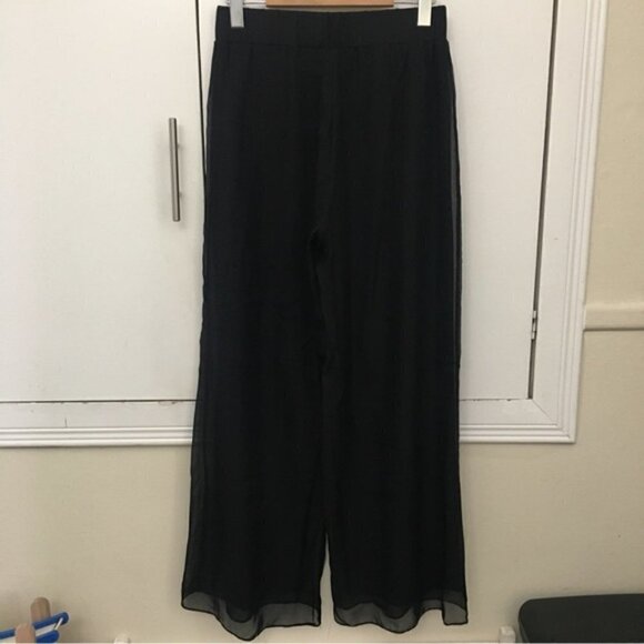 RUDSAK Black Double Layer Flowy Silk Pants - Picture 5 of 10